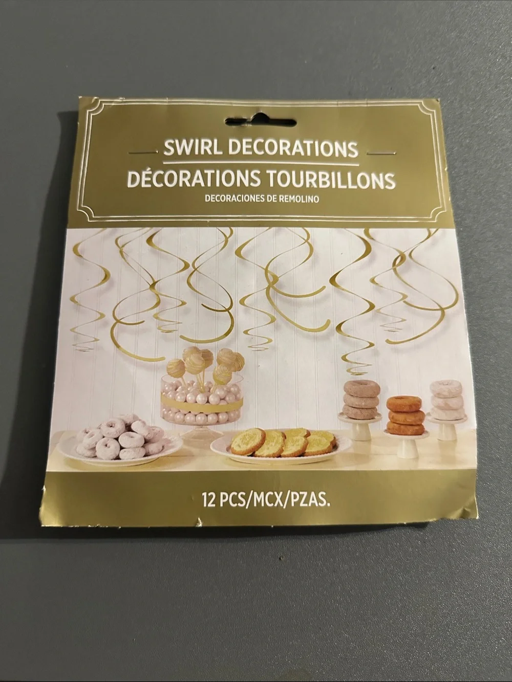 Gold Swirl Decorations - 12 Pack